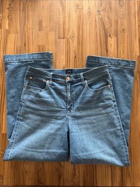 J. Crew Classic High-Rise Wide Leg Women Jeans - Blue - 32